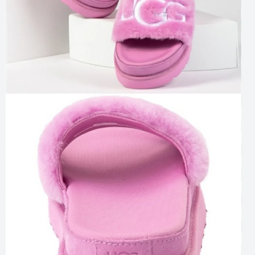 UGG Women's Laton Fur Slide Sandal with box - Picture 7 of 10